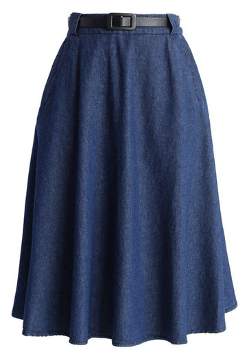 Denim Long Skirt-Bold & Beautiful in Denim