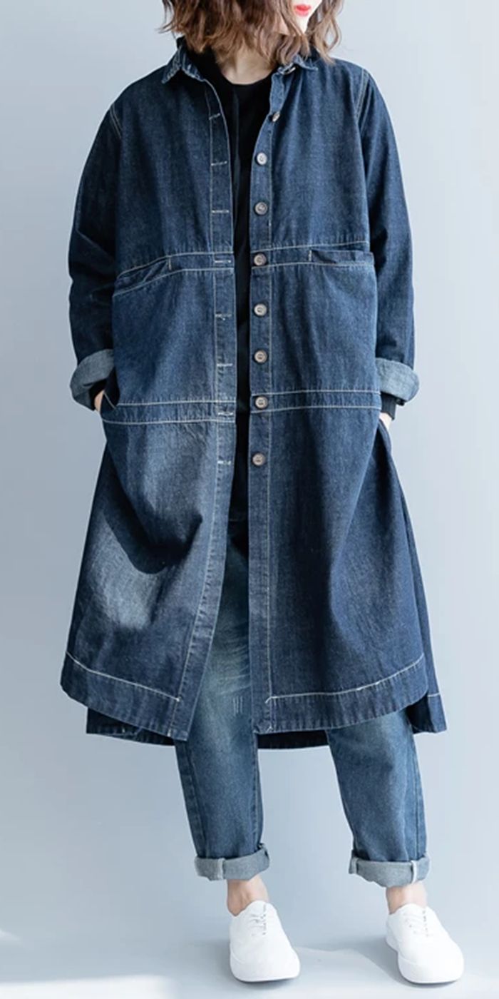 "Denim Long Jackets – A Statement in Every Step"