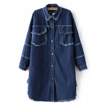 Denim Long Jackets , Stay Stylish, Stay Covered 
