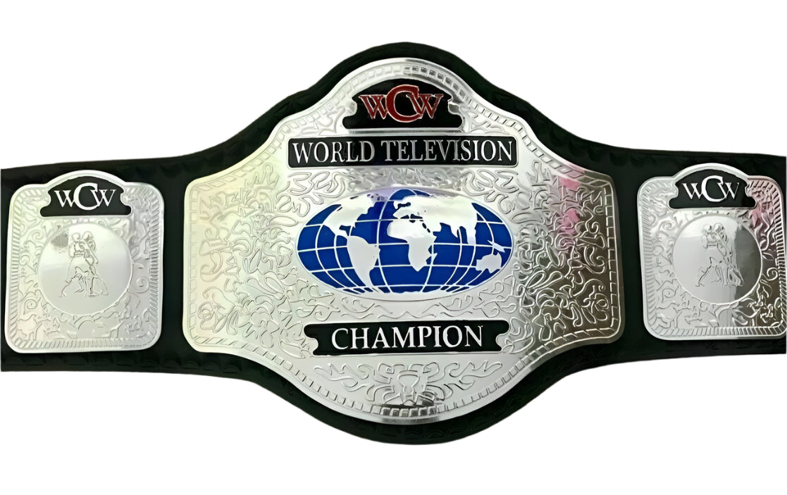 Wrestling championship belt with 'WCG' and 'World Television Champion' text on a white background