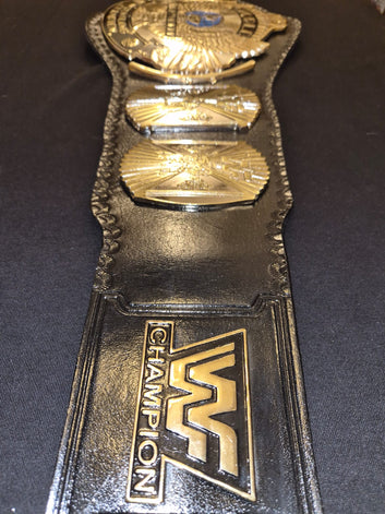 Winged Eagle Wrestling championship Belt with leather strap