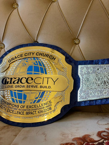 Customized Championship Belt with leather strap